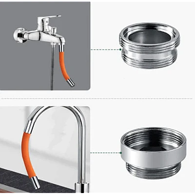 Set 2 x Prelungitor Flexibil Tip Furtun pentru Robinet 50 CM Set 2 x Prelungitor Flexibil Tip Furtun pentru Robinet 50 CM