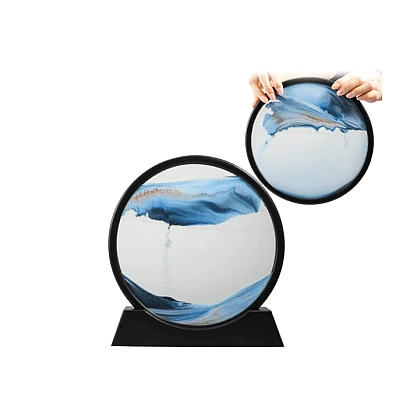 Clepsidra Albastra decorativa cu nisip miscator 17 cm Clepsidra Albastra decorativa cu nisip miscator 17 cm