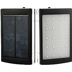 Baterie externa cu incarcare solara si lanterna 20 LED uri