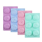 Forma silicon pentru prajituri  6 cavitati Floral AH 0028 Forma silicon pentru prajituri  6 cavitati Floral AH 0028