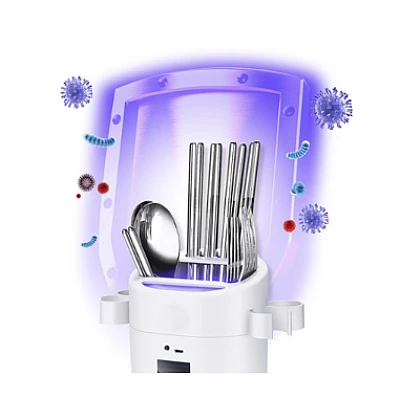 Aparat pentru dezinfectarea si sterilizarea tacamurilor cu lumina UV Aparat pentru dezinfectarea si sterilizarea tacamurilor cu lumina UV