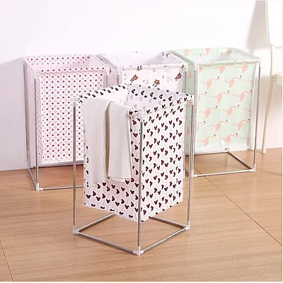 Cos de Rufe Multicolor cu suport metalic Cos de Rufe Multicolor cu suport metalic