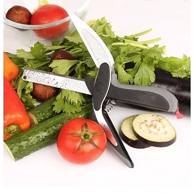 Cutit Tip Foarfeca Multifunctional pentru Bucatarie 2 in 1 Cutit Tip Foarfeca Multifunctional pentru Bucatarie 2 in 1