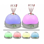 Set 2 Lampi de veghe cu ceas si proiectie