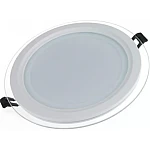 Aplica Rotunda 12W Led MAT incastrabila in tavan fals si rigips margine sticla