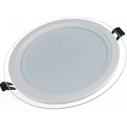 Aplica Rotunda 12W Led MAT incastrabila in tavan fals si rigips margine sticla