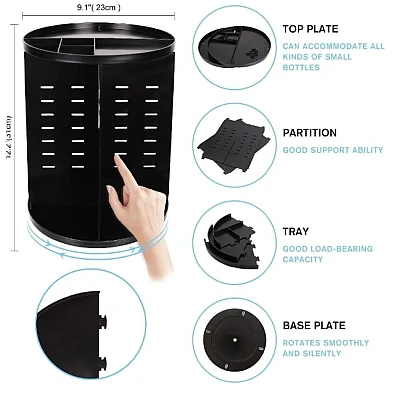Organizator de produse cosmetice machiaj rotativ 360 de grade Organizator de produse cosmetice machiaj rotativ 360 de grade