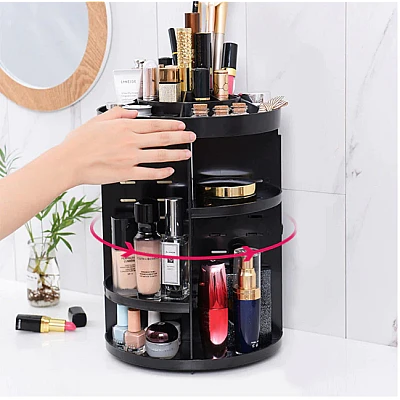Organizator de produse cosmetice machiaj rotativ 360 de grade Organizator de produse cosmetice machiaj rotativ 360 de grade