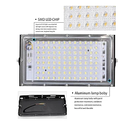 Proiector 100W 220V 96 led cu lupa Dreptunghiular Proiector 100W 220V 96 led cu lupa Dreptunghiular
