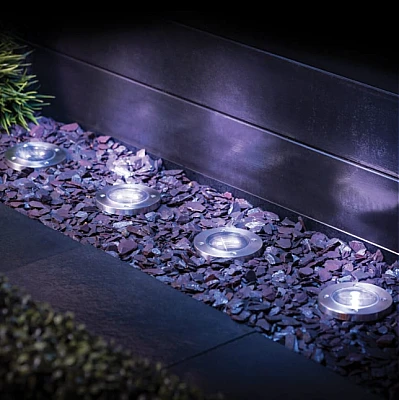 Set 4 lampi solare pentru gradina rotunde Set 4 lampi solare pentru gradina rotunde