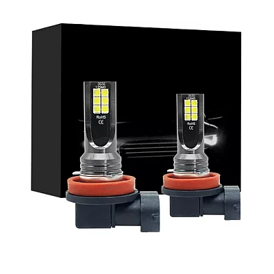 Set 2 Becuri auto LED H11/H8 12LED putere 60W temperatura 6000K Set 2 Becuri auto LED H11/H8 12LED putere 60W temperatura 6000K