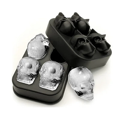 Forma pentru cuburi de gheata model CRANIU din silicon Forma pentru cuburi de gheata model CRANIU din silicon