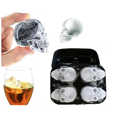 Forma pentru cuburi de gheata model CRANIU din silicon Forma pentru cuburi de gheata model CRANIU din silicon