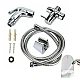 Set bideu cu furtun metalic 1.5m para si suport dus cromat Set bideu cu furtun metalic 1.5m para si suport dus cromat
