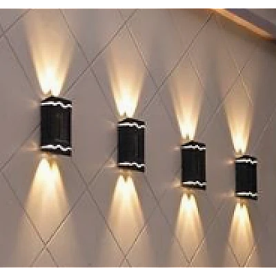 Set 4 lampi solare de perete cu iluminare sus jos 4 LED