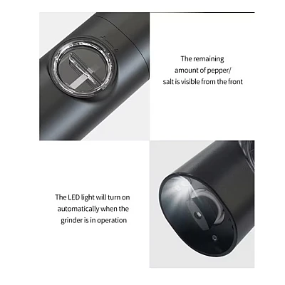 Set 2 rasnite electrice sare piper sau alte condimente cu incarcare USB Set 2 rasnite electrice sare piper sau alte condimente cu incarcare USB