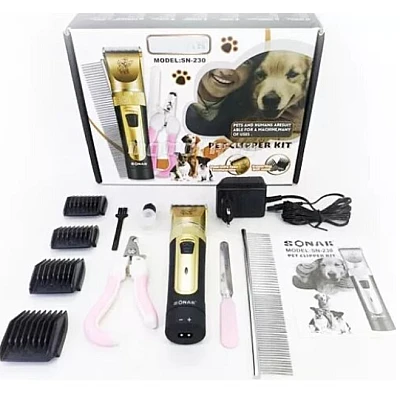 Masina de tuns animale Sonar cu 3 trepte de viteza si 4 capete SN-230 Masina de tuns animale Sonar cu 3 trepte de viteza si 4 capete SN-230