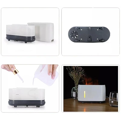 Umidificator cu difuzor de aroma cu flacara falsa Q-XJ160 Umidificator cu difuzor de aroma cu flacara falsa Q-XJ160