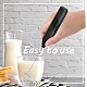 Mixer spuma de lapte negru cu stand vertical ideal pentru cappuccino Mixer spuma de lapte negru cu stand vertical ideal pentru cappuccino