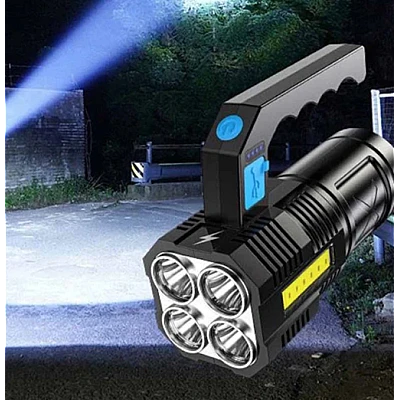 Lanterna de mana F-907 cu 4 LED si COB lateral Lanterna de mana F-907 cu 4 LED si COB lateral