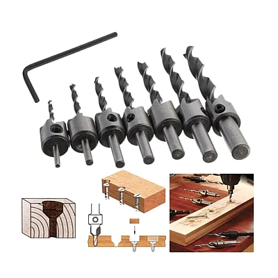 Set 7 Burghie Laserline cu Zencuitor Limitare profunzime
