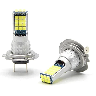 Set 2 Becuri Auto cu 30 Led H7 temperatura 6000k putere 90W 8500LM Fara Ventilator Set 2 Becuri Auto cu 30 Led H7 temperatura 6000k putere 90W 8500LM Fara Ventilator