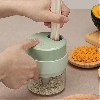 Tocator 4 in 1 Electric pentru Alimente Ideal pentru Taiere Carne Legume Fructe Portabil Verde Tocator 4 in 1 Electric pentru Alimente Ideal pentru Taiere Carne Legume Fructe Portabil Verde