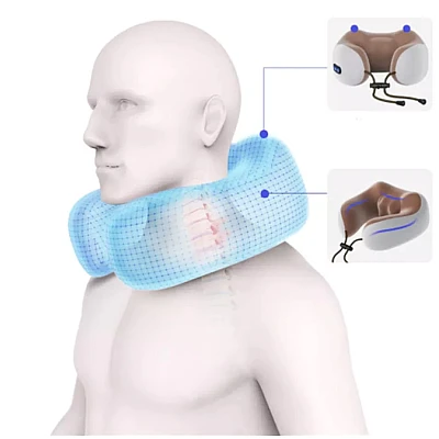 Perna de masaj electrica in forma de U suport cervical terapie magnetica AO-50061 Perna de masaj electrica in forma de U suport cervical terapie magnetica AO-50061
