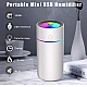 Mini umidificator portabil silentios cu 7 culori LED 320ml Alb Mini umidificator portabil silentios cu 7 culori LED 320ml Alb