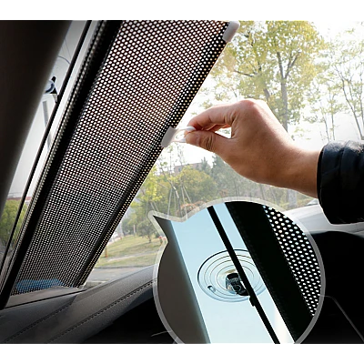 Parasolar auto cu ventuze retractabil NEGRU 58 cm x 125 cm Parasolar auto cu ventuze retractabil NEGRU 58 cm x 125 cm