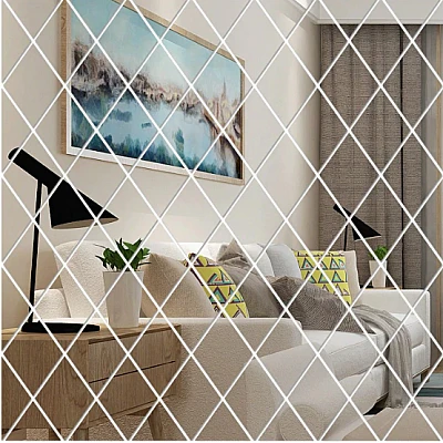 Set 32 Oglinzi Acrilice Diamant Romb Sticker Auto-adeziv Decorativ 19x14 CM Set 32 Oglinzi Acrilice Diamant Romb Sticker Auto-adeziv Decorativ 19x14 CM