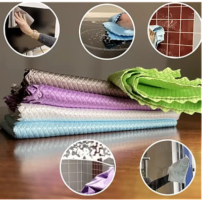 Set 5 Lavete microfibra reutilizabile 40x30 cm super-absorbante Set 5 Lavete microfibra reutilizabile 40x30 cm super-absorbante