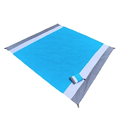Saltea de plaja patura de camping 210x200cm Albastra