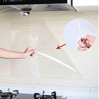 Set 2 x Folie de protectie transparenta pentru bucatarie/geam 60x200cm Set 2 x Folie de protectie transparenta pentru bucatarie/geam 60x200cm