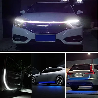Banda Led pentru Capota Masinii cu Aplicatie 180cm Albastru Banda Led pentru Capota Masinii cu Aplicatie 180cm Albastru