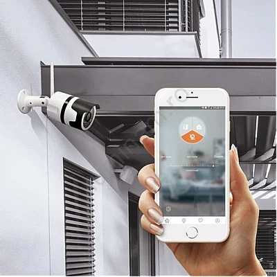 Camera de Supraveghere Full HD Wi-fi Alb Camera de Supraveghere Full HD Wi-fi Alb