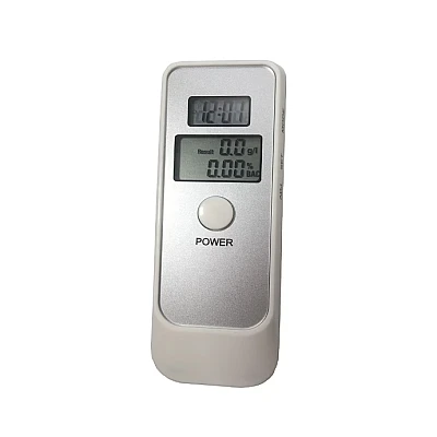 Tester de alcoolemie digital functie de ceas cronometru alb - AT002 Tester de alcoolemie digital functie de ceas cronometru alb - AT002
