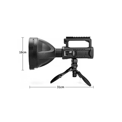 Lanterna LED cu reflector si trepied L-835 negru Lanterna LED cu reflector si trepied L-835 negru
