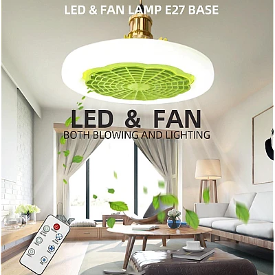 Lustra ventilator pentru tavan 2 in 1 cu Led Alb Lustra ventilator pentru tavan 2 in 1 cu Led Alb