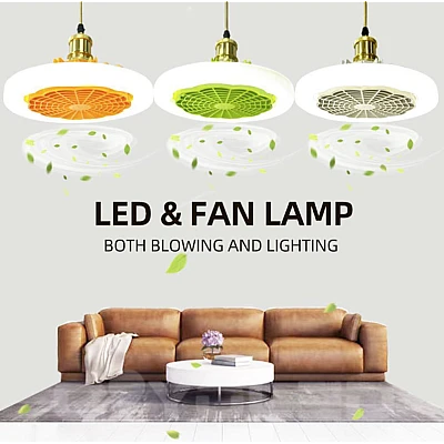 Lustra ventilator pentru tavan 2 in 1 cu Led Alb Lustra ventilator pentru tavan 2 in 1 cu Led Alb