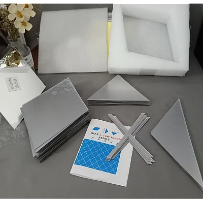 Set 58 Oglinzi Acrilice Autoadezive Luxer Model Romb dimensiune set 1 Metru partat 100 X 100 cm Set 58 Oglinzi Acrilice Autoadezive Luxer Model Romb dimensiune set 1 Metru partat 100 X 100 cm