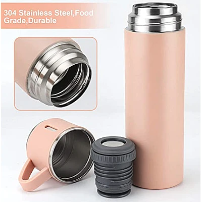 UB Termos 500 ml + 2 cesti otel inoxidabil roz HS