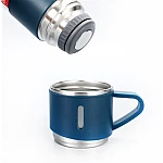 Termos 500 ml + 2 cesti otel inoxidabil albastru Termos 500 ml + 2 cesti otel inoxidabil albastru