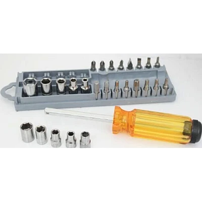 Set surubelnita cu capete tubulare si biti 28 piese JL-1088 Set surubelnita cu capete tubulare si biti 28 piese JL-1088