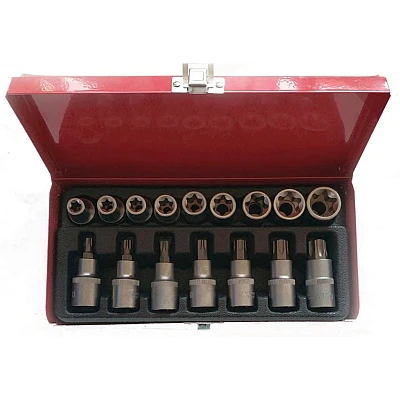 Trusa 16 piese 1/2 chei tubulare torx si capete biti torx Trusa 16 piese 1/2 chei tubulare torx si capete biti torx