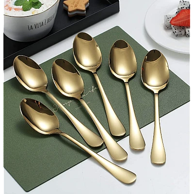 UB Set 6 linguri otel inoxidabil auriu HS