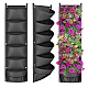 Jardiniera verticala neagra cu 6 buzunare material textil Jardiniera verticala neagra cu 6 buzunare material textil