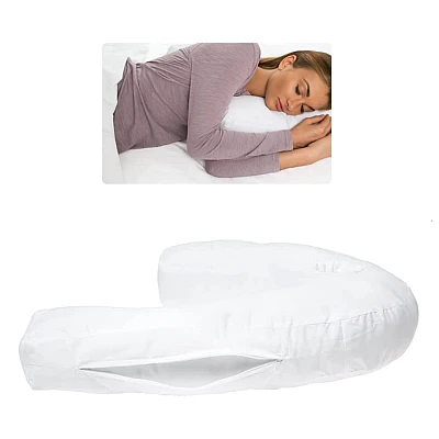 Perna alba din bumbac PP in forma de U sprijin cervical Perna alba din bumbac PP in forma de U sprijin cervical