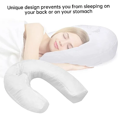 Perna alba din bumbac PP in forma de U sprijin cervical Perna alba din bumbac PP in forma de U sprijin cervical