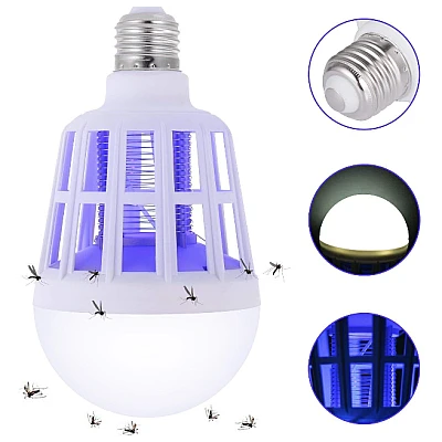 Bec Led 2 in1 Cu Lampa UV Impotriva insectelor15W E27 Bec Led 2 in1 Cu Lampa UV Impotriva insectelor15W E27